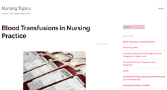 Desktop Screenshot of nursingtopics.com